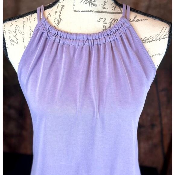 Green Envelope Double Strap High Neck Tank Lavender Size S - Picture 4 of 9